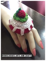 Strawberry Cake Crochet Finger Ring
