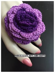 Blackcurrant Crochet Finger Ring