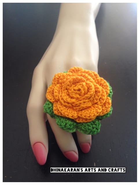 Charming Crochet Finger Ring