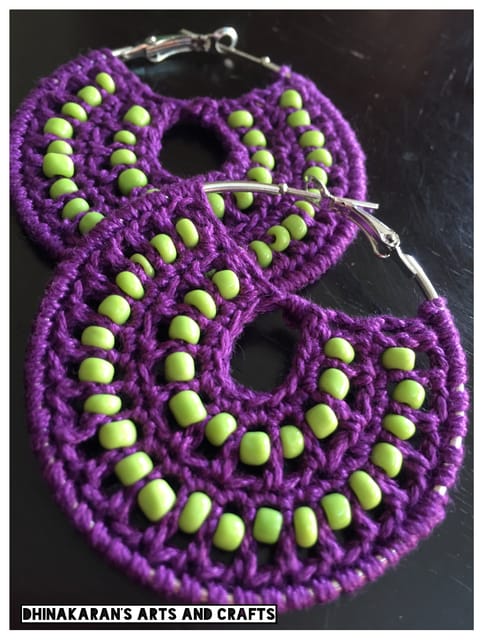 Purple Crochet Hoops