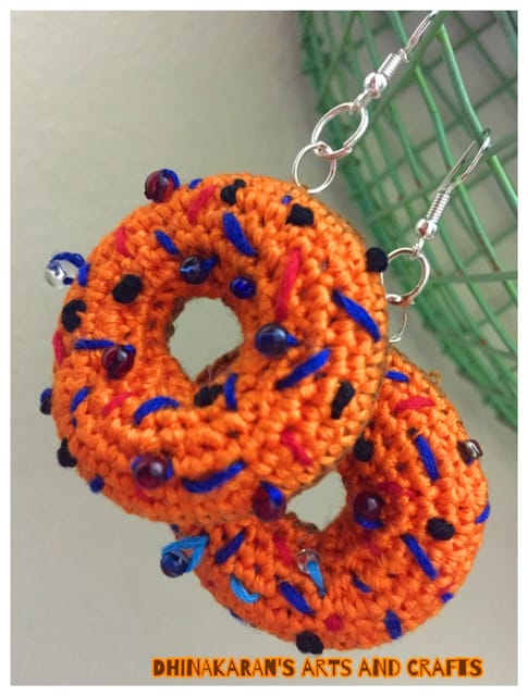Doughnut Crochet Earrings