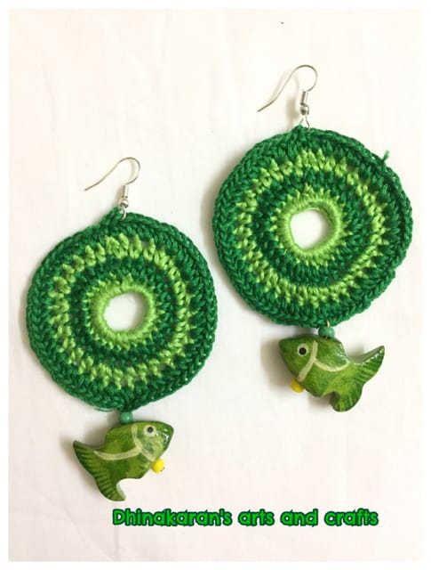 Fishy Crochet Earrings