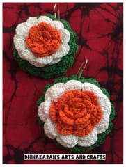 Tiranga Crochet Earrings