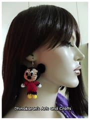 Mickey Mouse Crochet Earrings