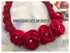 Rose Crochet Necklace