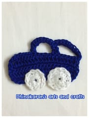 Crochet Car Patch-DARK BLUE