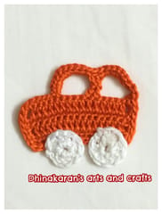 Crochet Car Patch-ORANGE