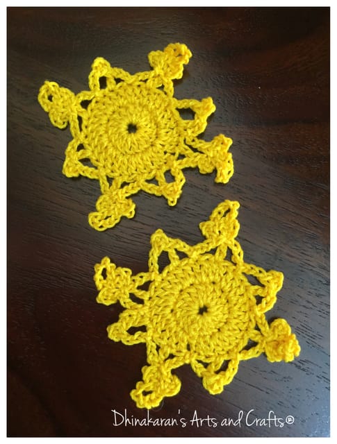 Snowflakes Crochet Patches-BUTTERSCOTCH