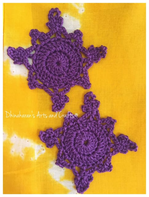 Snowflakes Crochet Patches-PURPLE