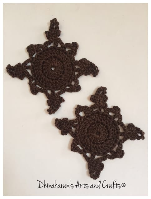 Snowflakes Crochet Patches-BROWN