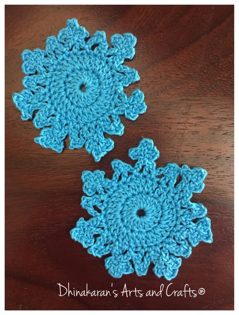 Snowflakes Crochet Patches-SKY BLUE
