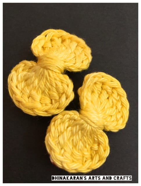 Mini Bow Crochet HairClips-LEMON YELLOW