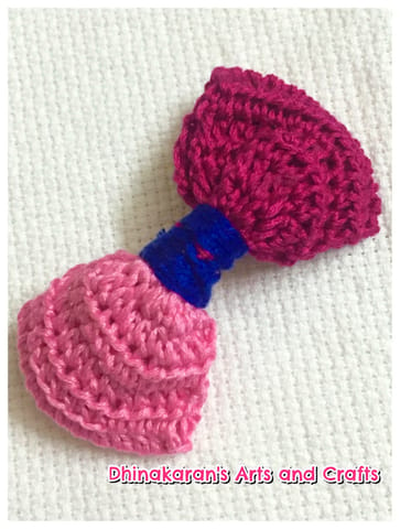 Crochet Bow HairClip-(2)