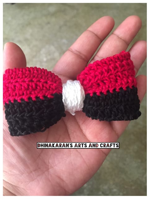 Crochet Bow HairClip-(3)
