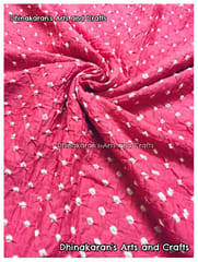 PINK Bandhani Fabric