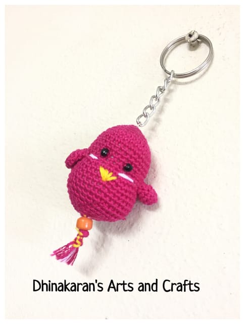Birdie Crochet Keychain