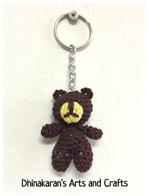 Teddy Crochet Keychain