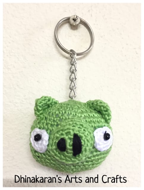 Piggie Crochet Keychain