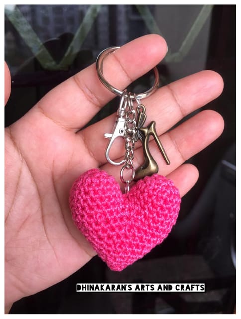 Love Crochet Keychain