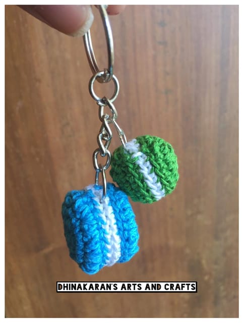 Macaroon Crochet Keychain