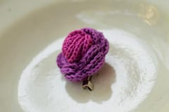 Rose Crochet Brooch Pin-PURPLE