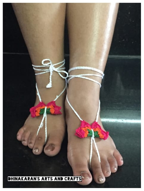 Butterfly Crochet Bareefeet Sandals