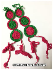 Pink n Green Crochet Bareefeet Sandals