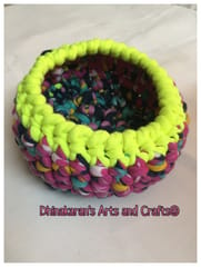 Pink & Radium Crochet Basket
