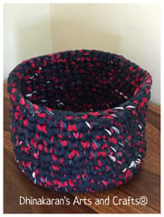 Black Crochet Basket