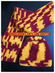 Harry Potter Crochet Muffler & Hat Set