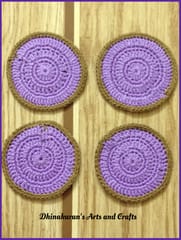 Crochet Coasters-PURPLE