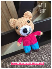 Smile Teddy Crochet Soft Toy