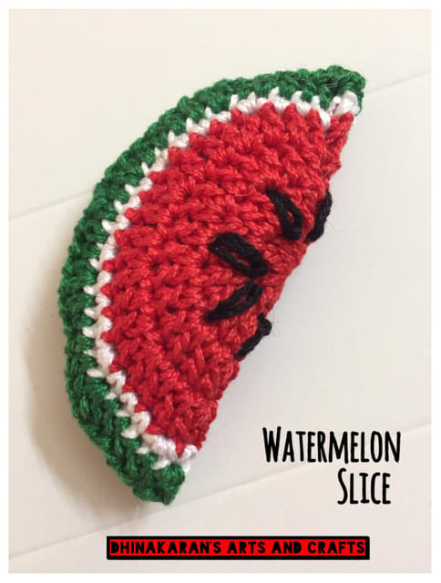 Crochet Watermelon Slice
