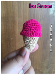 Miniature Crochet Ice Cream Cone-(9)