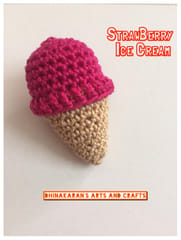 Miniature Crochet Ice Cream Cone-(9)
