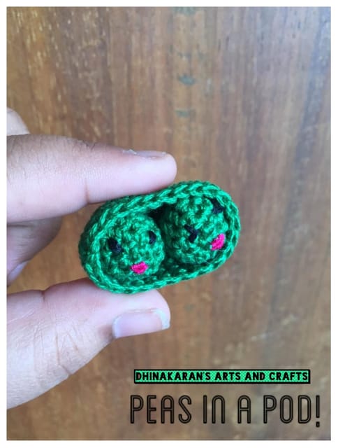 Mini Peas in a Pod Crochet Soft Toy