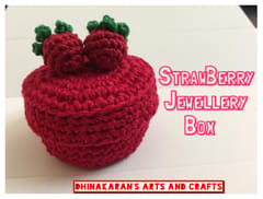 Strawberry Crochet Jewellery Box