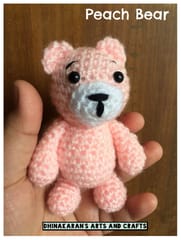 Peach Bear Crochet Soft Toy