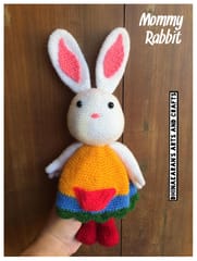 Mommy Rabbit Crochet Soft Toy