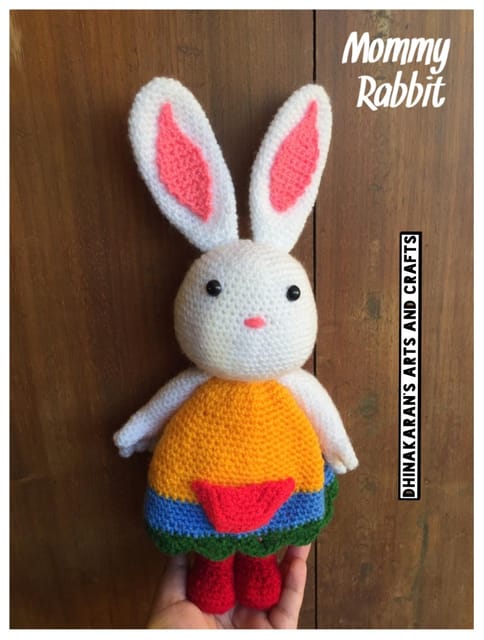 Mommy Rabbit Crochet Soft Toy