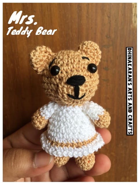Mrs.Teddy Bear Crochet Soft Toy