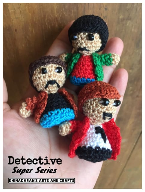 Detective Miniature Crochet Soft Toy Set