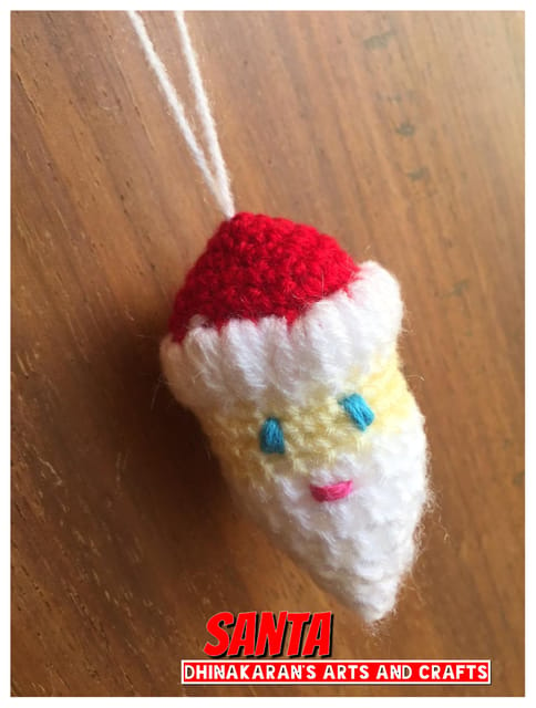 Santa Claus Crochet Tree Ornament