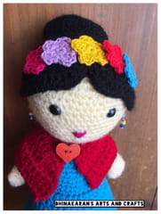 Freida Kahlo Crochet Soft Toy