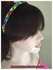 African Beaded Hairband-(3)