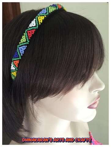 African Beaded Hairband-(3)