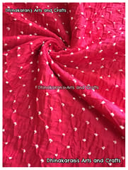 FUSCHIA PINK Bandhani Fabric