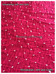 FUSCHIA PINK Bandhani Fabric