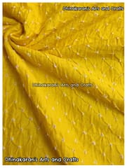 LEMON YELLOW Bandhani Fabric