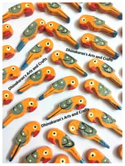 ORANGE Parrot Buttons